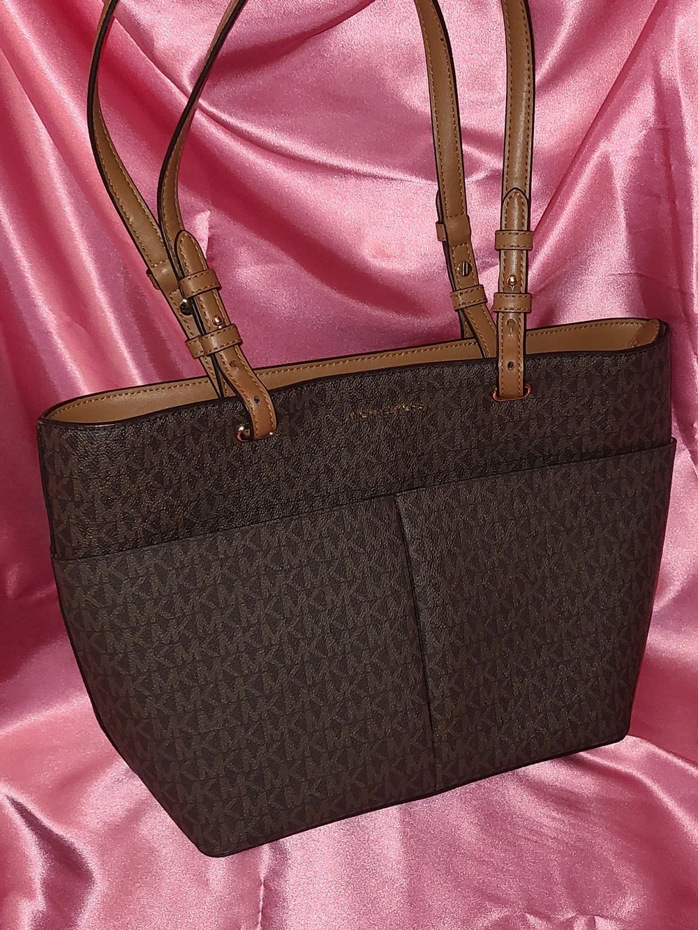 Michael Kors Black/Brown Signature Shoulder Bag